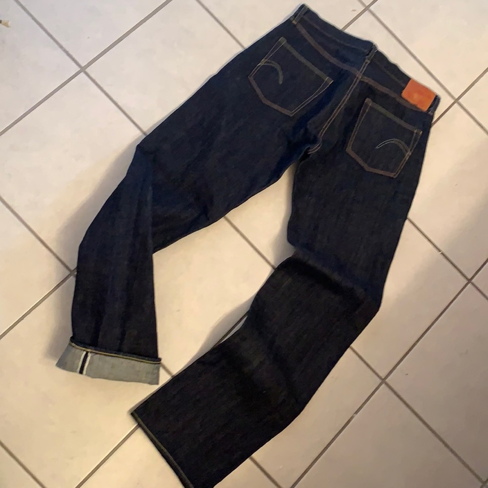 Rare Steam Locomotive Japanese selvedge denim jeans LVC 1947 501 34x 35 One Wash